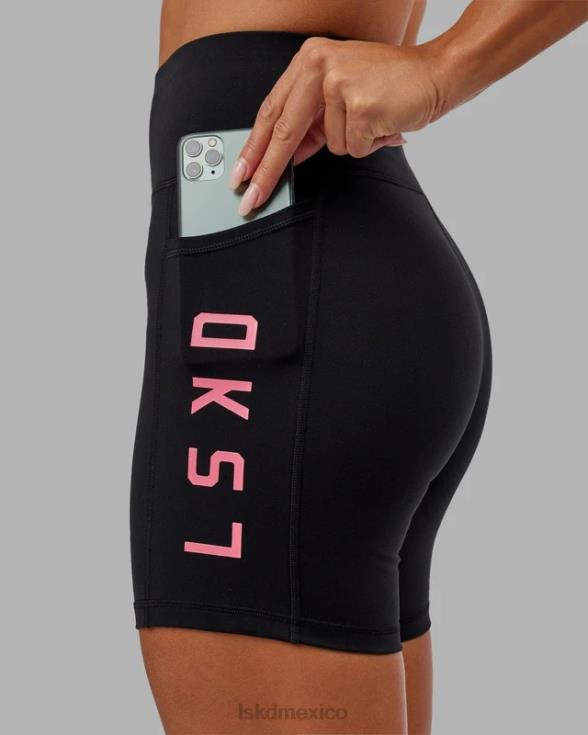 pantalón corto medio rep - black-flamingo mujer LSKD VP42D615 vestir