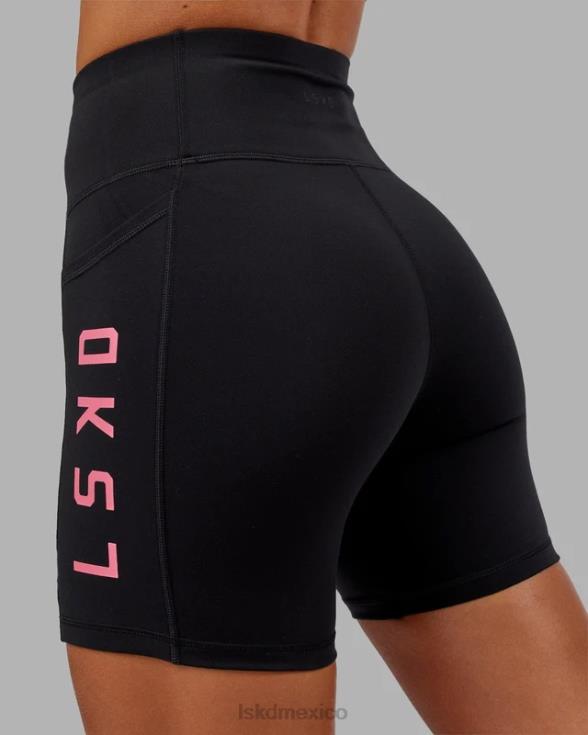 pantalón corto medio rep - black-flamingo mujer LSKD VP42D615 vestir