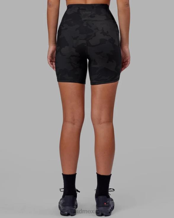 pantalón corto medio rep - camuflaje negro mujer LSKD VP42D535 vestir