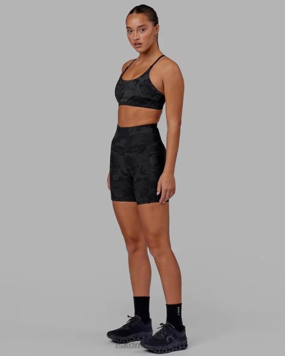 pantalón corto medio rep - camuflaje negro mujer LSKD VP42D535 vestir