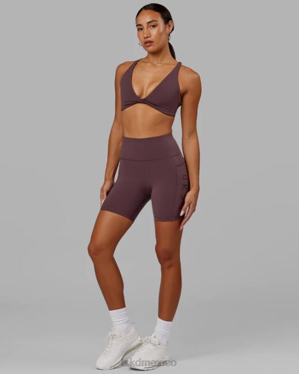 pantalón corto medio rep - ciruela mujer LSKD VP42D672 vestir