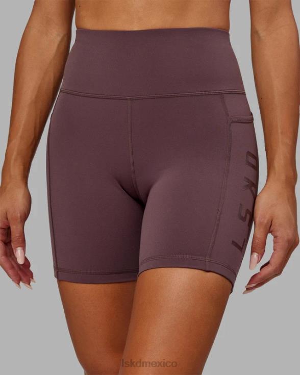 pantalón corto medio rep - ciruela mujer LSKD VP42D672 vestir