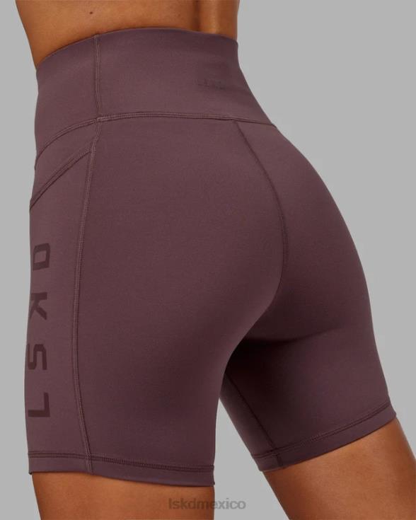 pantalón corto medio rep - ciruela mujer LSKD VP42D672 vestir