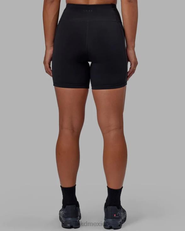 pantalón corto medio rep - negro-blanco mujer LSKD VP42D545 vestir