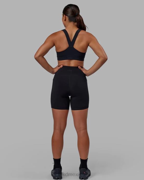 pantalón corto medio rep - negro-blanco mujer LSKD VP42D545 vestir