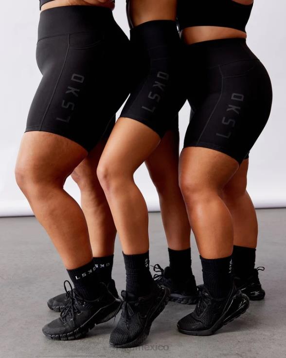 pantalón corto medio rep - negro-negro mujer LSKD VP42D567 vestir