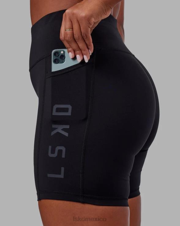 pantalón corto medio rep - negro-negro mujer LSKD VP42D567 vestir