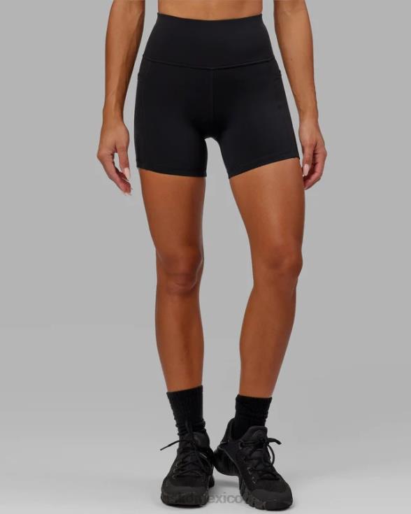 pantalón corto rep x-length con logo pequeño - negro mujer LSKD VP42D621 vestir