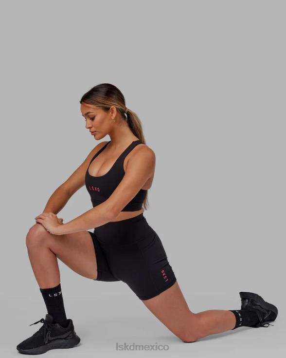 pantalón corto rep x-length - negro-boysenberry mujer LSKD VP42D632 vestir