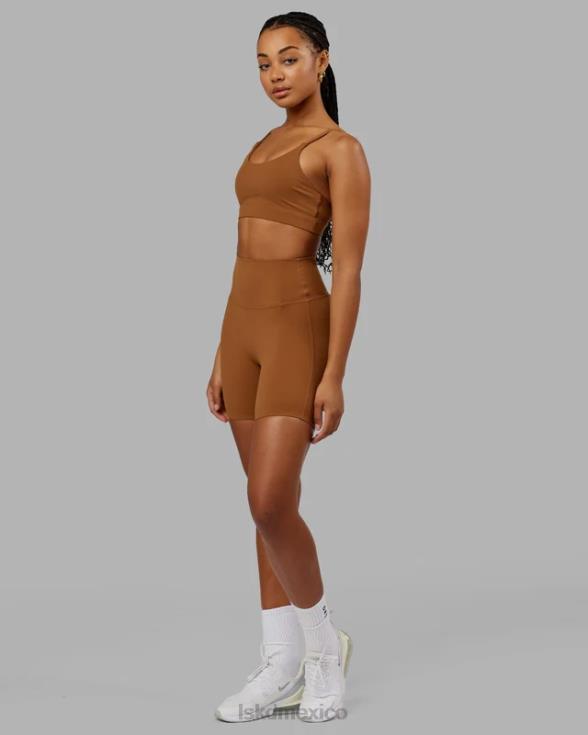 short midi elixir - camel mujer LSKD VP42D695 vestir