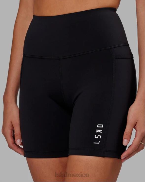 short midi flux - negro mujer LSKD VP42D538 vestir