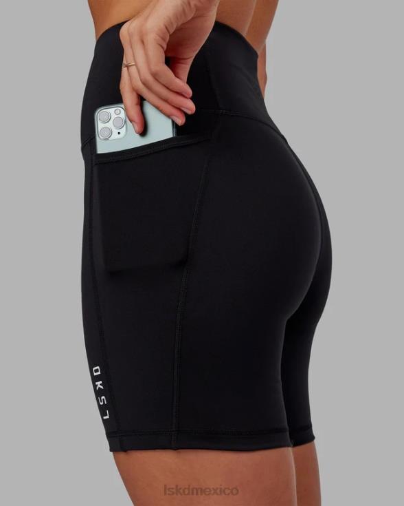 short midi flux - negro mujer LSKD VP42D538 vestir