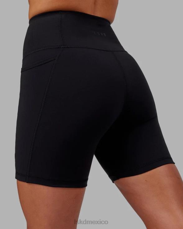 short midi flux - negro mujer LSKD VP42D538 vestir