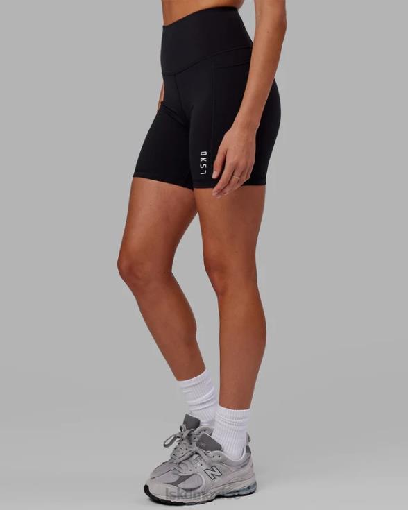 short midi flux - negro mujer LSKD VP42D538 vestir