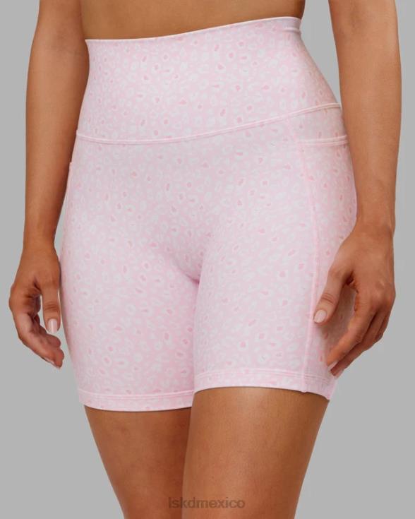 short midi fusion - blush leopardo mujer LSKD VP42D697 vestir