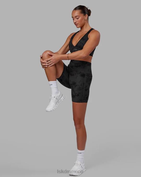 short midi fusion - tie-dye negro mujer LSKD VP42D580 vestir