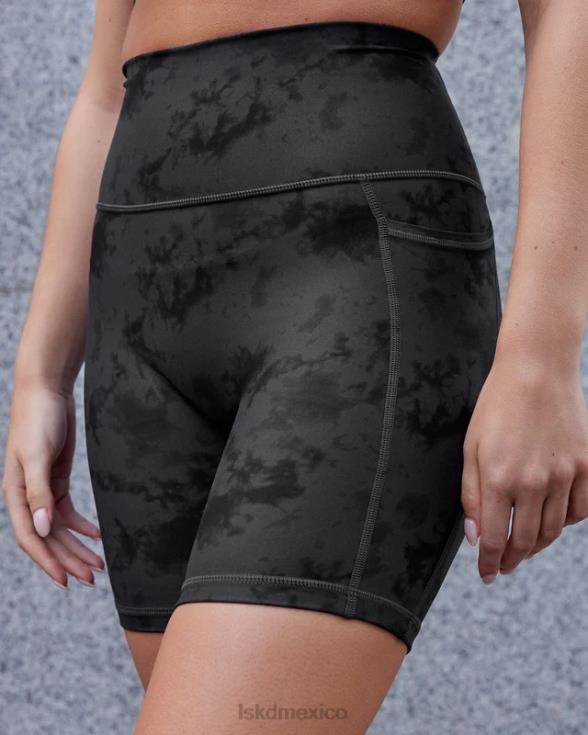 short midi fusion - tie-dye negro mujer LSKD VP42D580 vestir