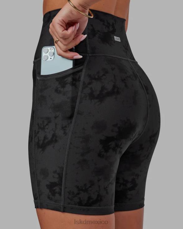 short midi fusion - tie-dye negro mujer LSKD VP42D580 vestir