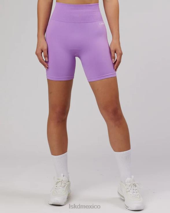 shorts ciclistas de longitud media sin costuras limitless - lila mujer LSKD VP42D690 vestir