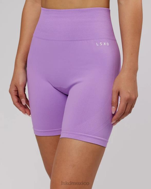 shorts ciclistas de longitud media sin costuras limitless - lila mujer LSKD VP42D690 vestir