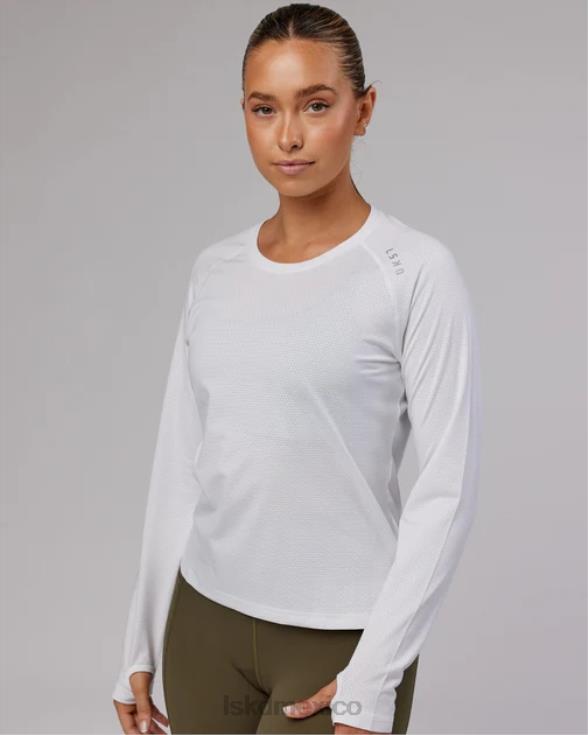 Camiseta Perform vaporflx ls - marga blanca mujer LSKD VP42D285 vestir