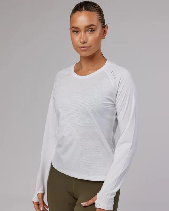 Camiseta Perform vaporflx ls - marga blanca mujer LSKD VP42D285 vestir
