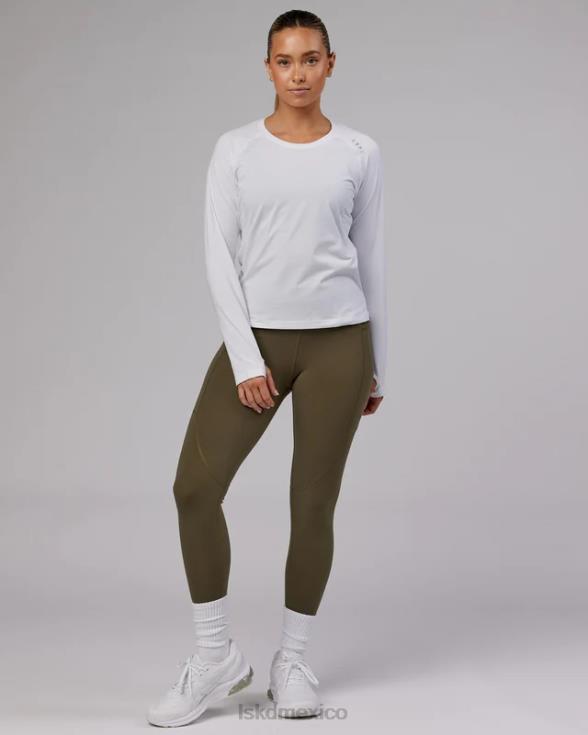 Camiseta Perform vaporflx ls - marga blanca mujer LSKD VP42D285 vestir