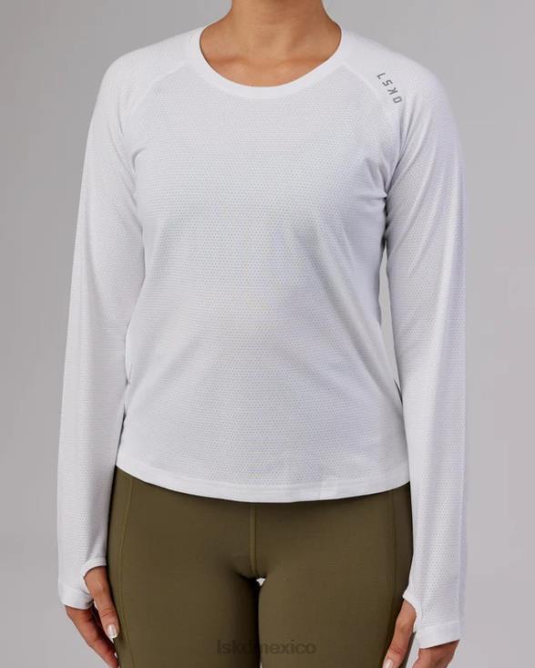 Camiseta Perform vaporflx ls - marga blanca mujer LSKD VP42D285 vestir