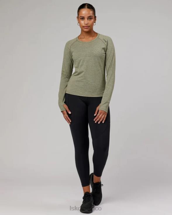 Camiseta Perform vaporflx ls - marga oliva mujer LSKD VP42D304 vestir