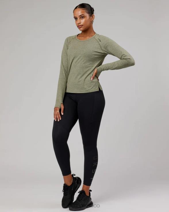 Camiseta Perform vaporflx ls - marga oliva mujer LSKD VP42D304 vestir