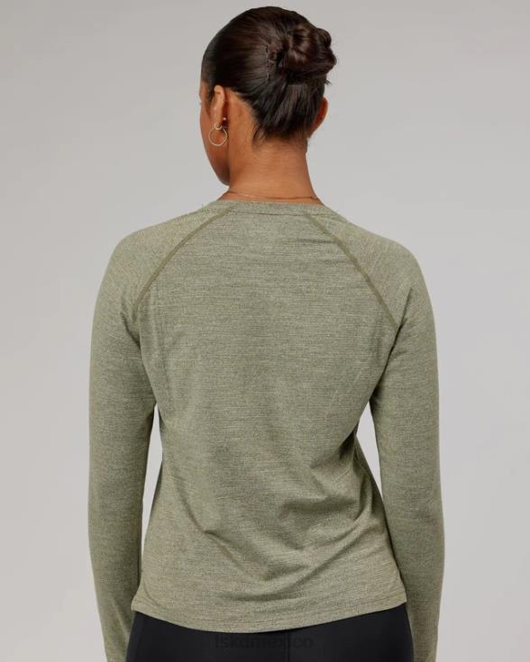 Camiseta Perform vaporflx ls - marga oliva mujer LSKD VP42D304 vestir