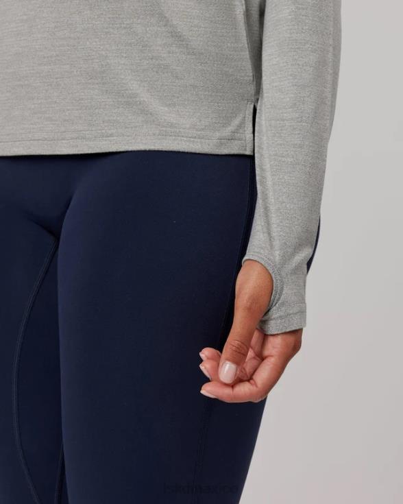 Camiseta Perform vapourflx ls - lt gris marga mujer LSKD VP42D281 vestir