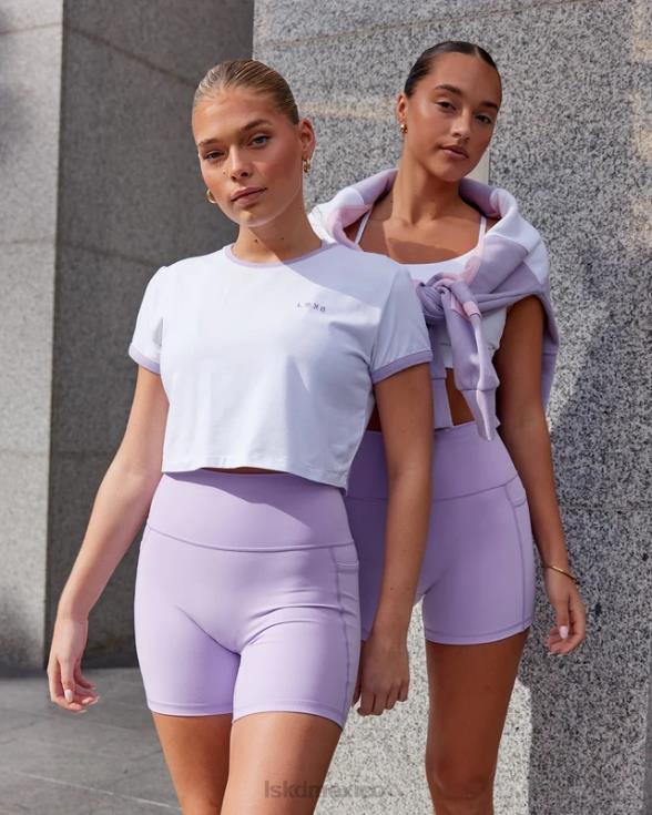 Camiseta con timbre Excel - blanco-lila pálido mujer LSKD VP42D236 vestir