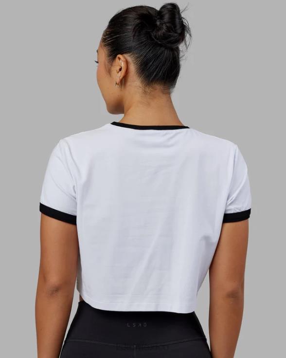 Camiseta con timbre Excel - blanco-negro mujer LSKD VP42D242 vestir