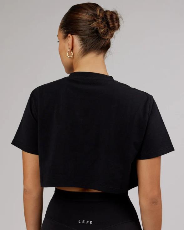 Camiseta corta rapid flxdry - negro mujer LSKD VP42D302 vestir