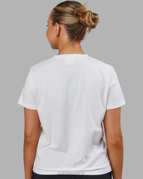 Camiseta pimaflx de lujo - blanco mujer LSKD VP42D290 vestir