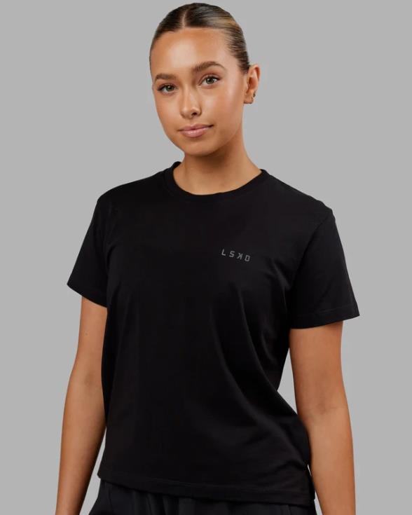 Camiseta pimaflx de lujo - negro mujer LSKD VP42D293 vestir