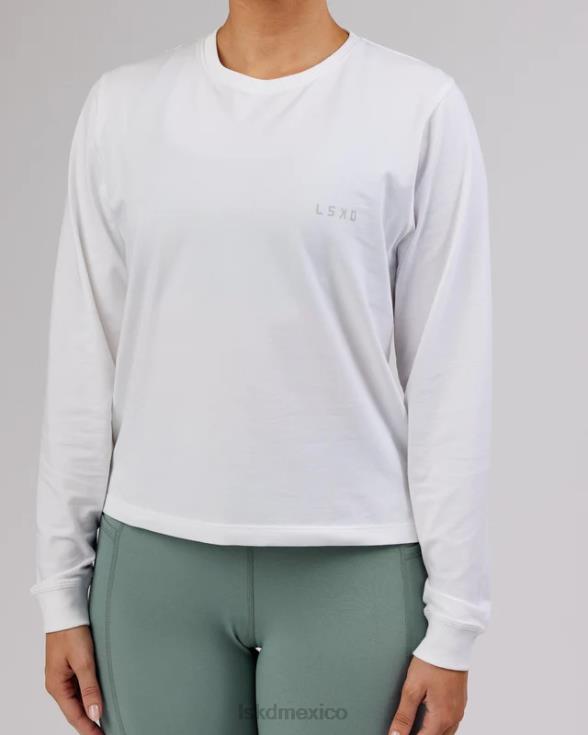 Camiseta pimaflx ls de lujo - blanco mujer LSKD VP42D291 vestir