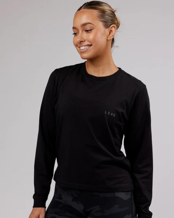 Camiseta pimaflx ls de lujo - negro mujer LSKD VP42D301 vestir