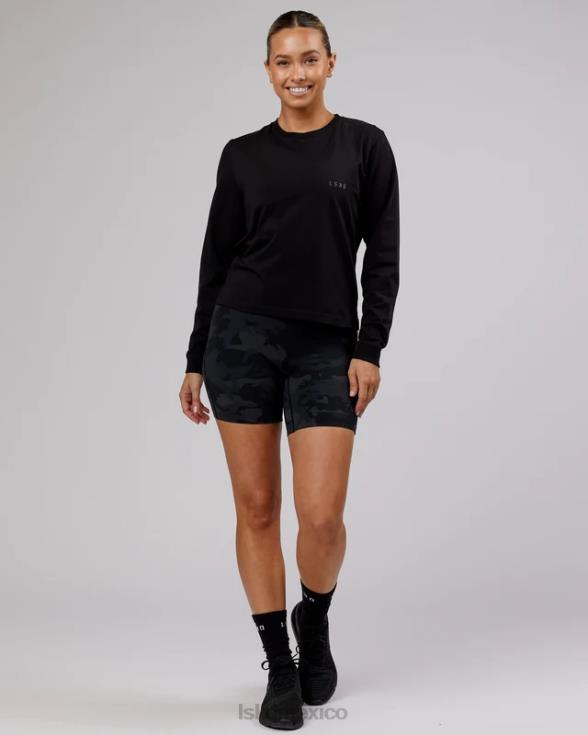 Camiseta pimaflx ls de lujo - negro mujer LSKD VP42D301 vestir