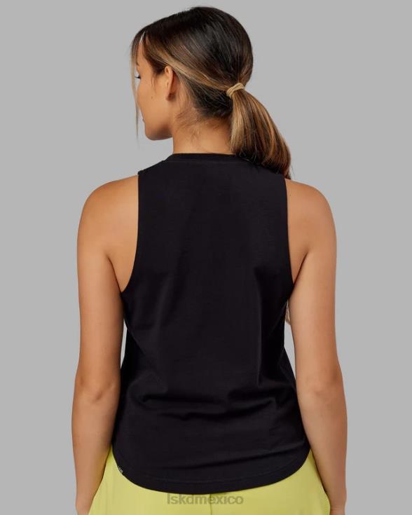 Camiseta sin mangas Expand flxcotton - negro-verde cítrico mujer LSKD VP42D166 vestir