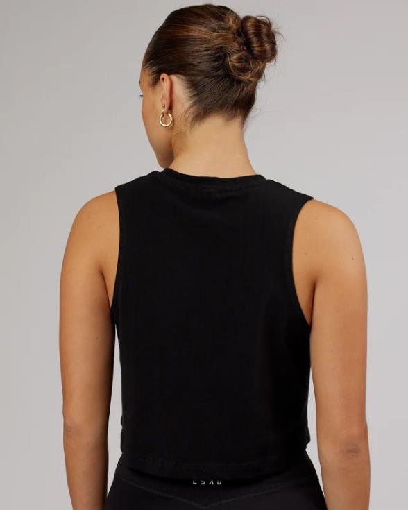 Camiseta sin mangas corta speedway flxcotton - negro mujer LSKD VP42D165 vestir