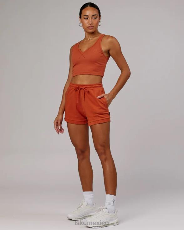 Camiseta sin mangas de canalé con cuello en V - Auburn mujer LSKD VP42D191 vestir