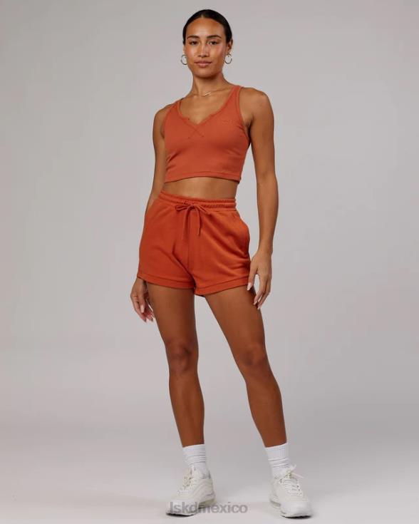 Camiseta sin mangas de canalé con cuello en V - Auburn mujer LSKD VP42D191 vestir