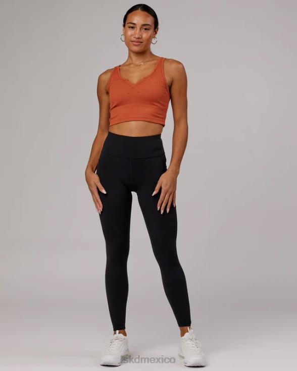 Camiseta sin mangas de canalé con cuello en V - Auburn mujer LSKD VP42D191 vestir