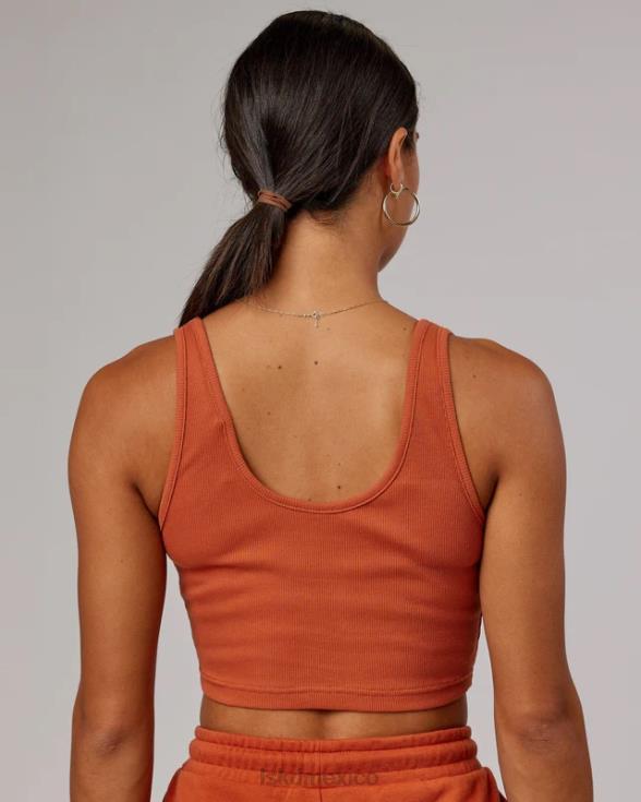 Camiseta sin mangas de canalé con cuello en V - Auburn mujer LSKD VP42D191 vestir