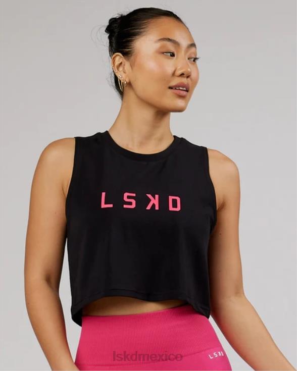 Camiseta sin mangas ágil de flxcotton - negro-boysenberry mujer LSKD VP42D147 vestir