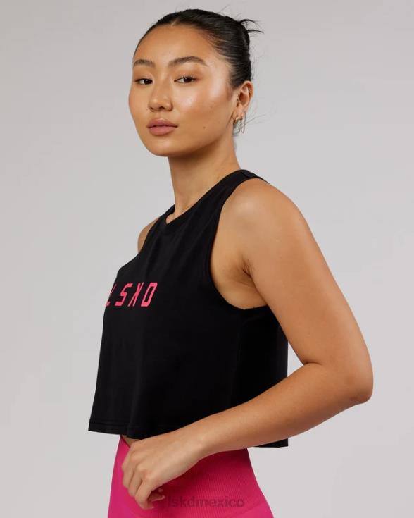 Camiseta sin mangas ágil de flxcotton - negro-boysenberry mujer LSKD VP42D147 vestir