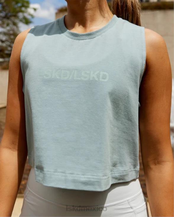 Camiseta sin mangas recortada speedway flxcotton - escarcha mujer LSKD VP42D194 vestir
