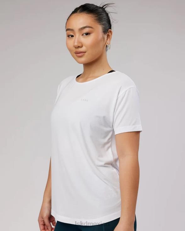 camiseta holgada de aire - blanco mujer LSKD VP42D325 vestir